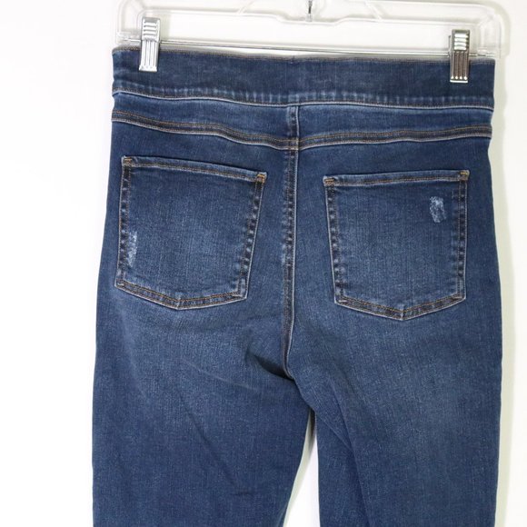 Spanx Distressed Skinny Jeans Jeggings Legging Medium Wash Distressed Small - Picture 10 of 10